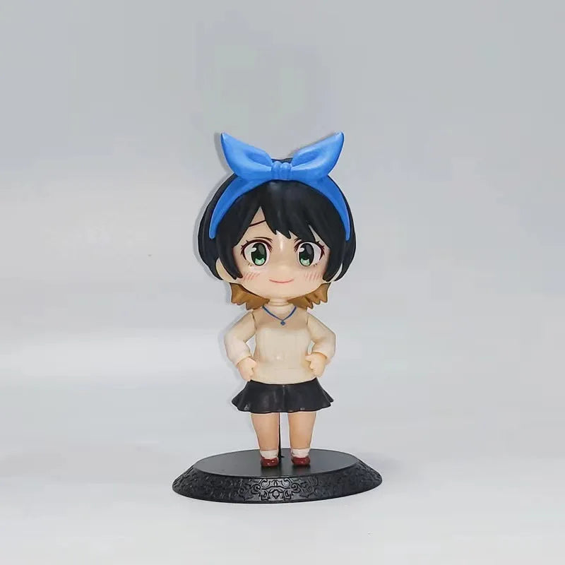 10CM Anime Sent Rent A Girlfriend Sarashina Ruka Anime Q Version Figure Chizuru Mizuhara Action Figure Collection Model Toys