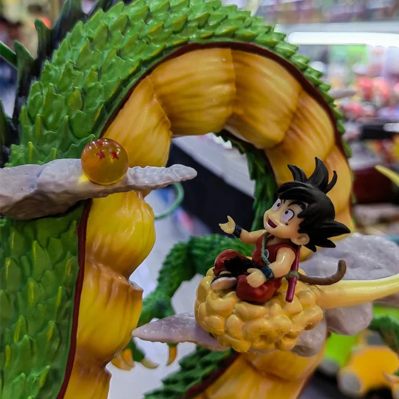 50 cm Anime Dragon Ball Z Shenron Figur mit Goku Figur PVC Actionfiguren Shenlong DBZ Kollektion Desktop Display Geschenk Spielzeug