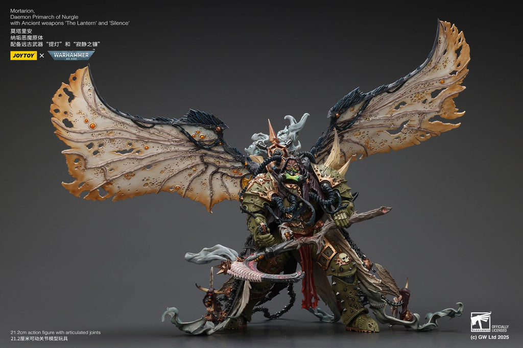 New Joytoy Warhammer 40k 1/18 Action Figure Mortarion Figures Daemon Primarch Of Nurgle Collection Statue Model Ornament Toys