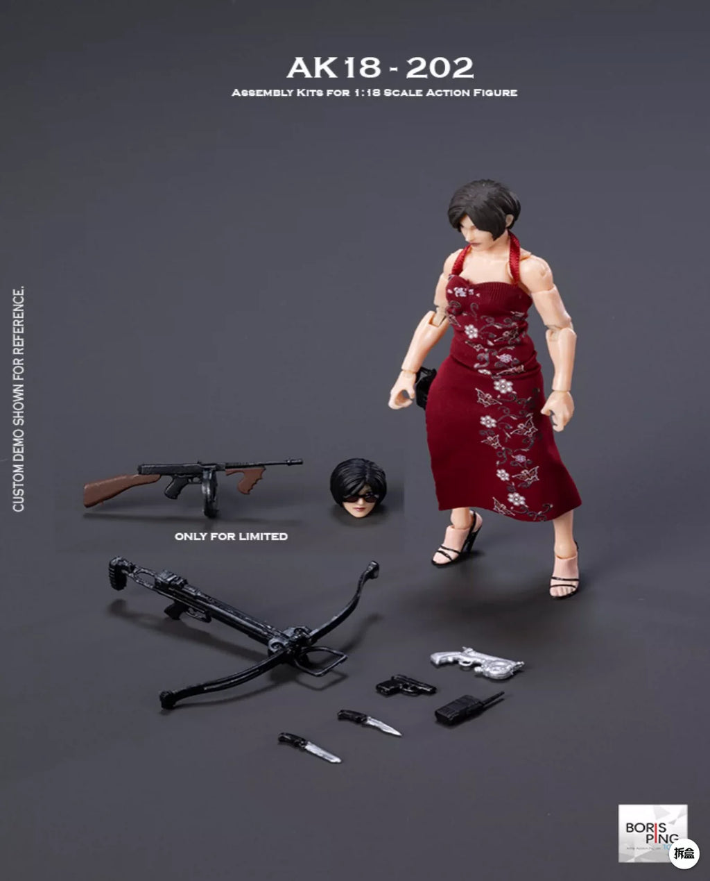 authentic In Stock Borisping 1/18 Scale Ak18 202&203  Ada Wong Assembly Kits Action Fiugre Limited edition