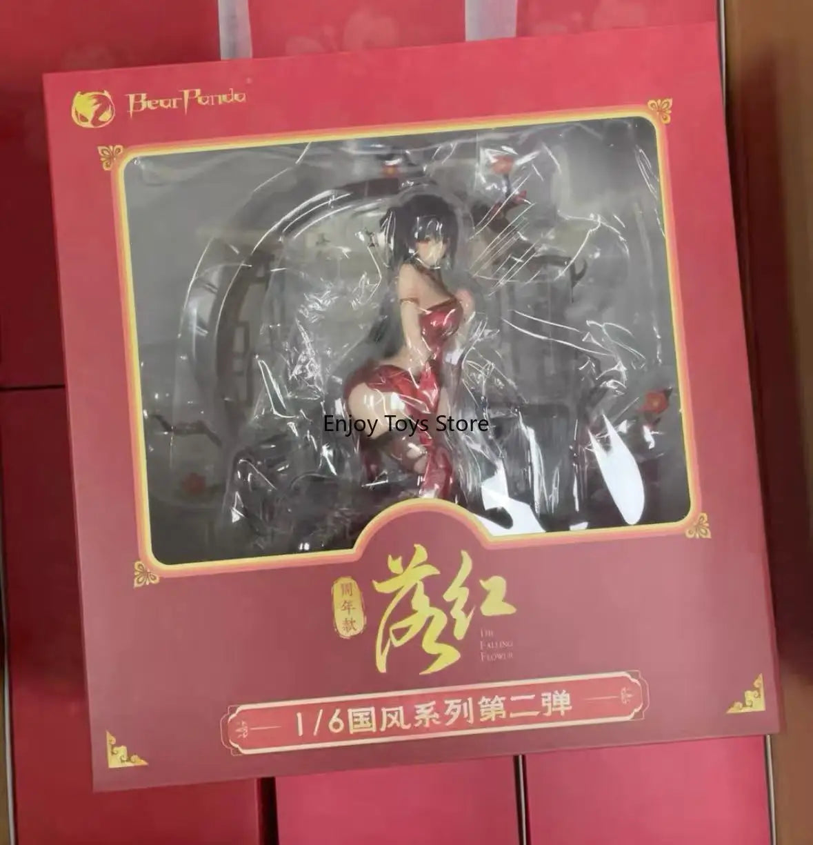 In Stock Bear Panda Chinese Style Series Falling Red Temperature Sensitive Paint 1/6 Figure Anniversary Model