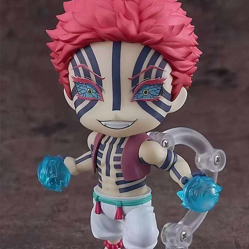 Anime Merchandise Demon Slayer: Kimetsu No Yaiba Nendoroid 2112 Akaza Articulated Desktop Decorative Ornament Figure Model Toy