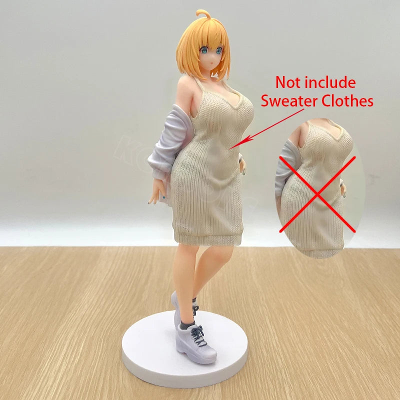 21cm SkyTube TOMO Wedding Dress Kamino Shizuku Anime Girl Figure Uzaki-chan wa Asobitai! Tsuki Uzak Action Figure Model Doll Toy
