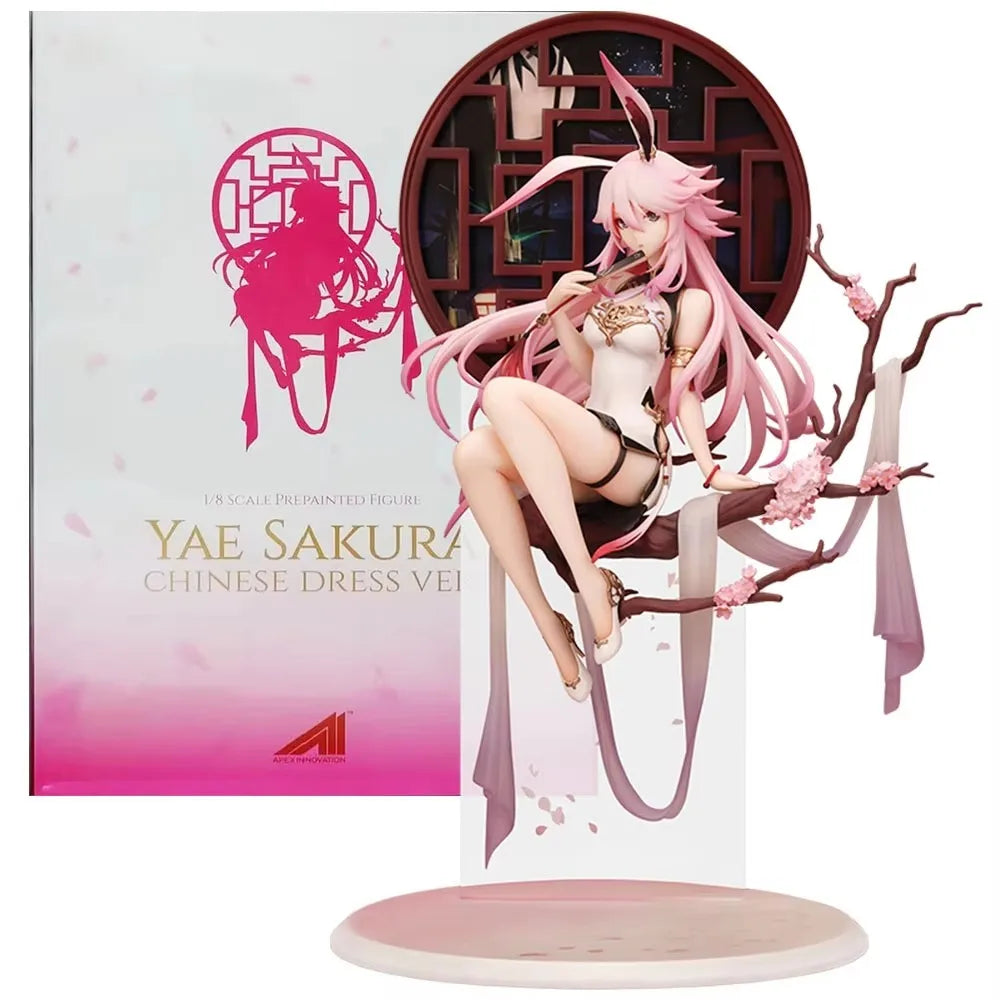 19CM Аниме игра MmiHoYo Фигурка Два модела Yae Sakura Седнала позиция Аниме Модел Играчки Подаръци Колекция Декорация Орнаменти PVC
