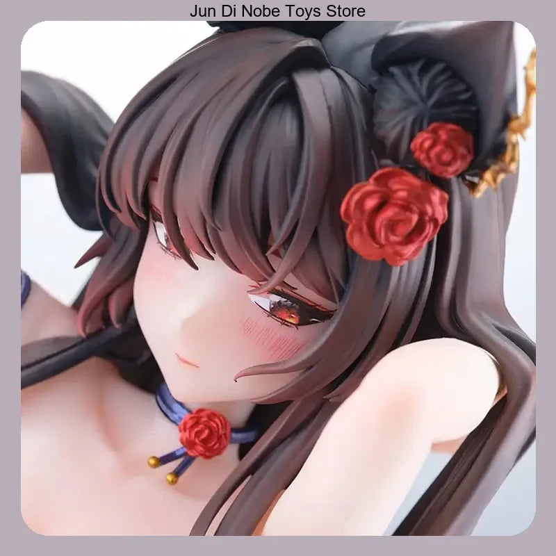 Bearpanda&Tacco Rose Bara Fox Girl 1/6 Scale Anime Figure With Plush Tail Standing Pose Collectible Model Pvc Statue Toys