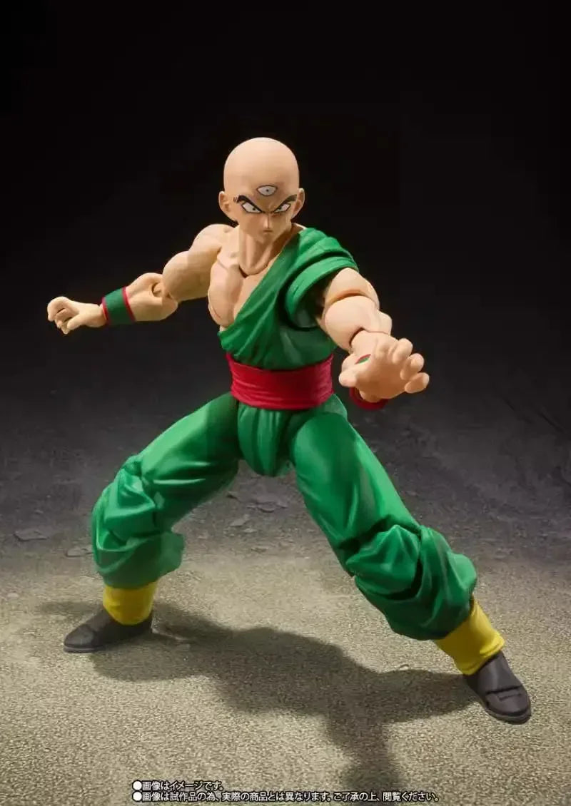 100% Original Bandai Shf Sh Figuarts Dragon Ball Tenshinhan Chaoz Action Figures Pvc Gift In Stock Classic Hobby Collectibles