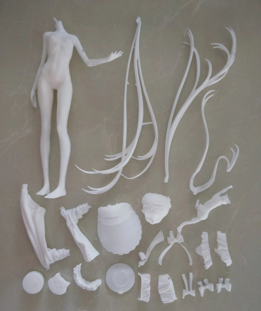 Anime Fate/Grand Order Abigail Williams Bausatz, Kawaii Resin GK DIY Weiß, Montage GK Modell Statue Spielzeug Puppensammlung Geschenke