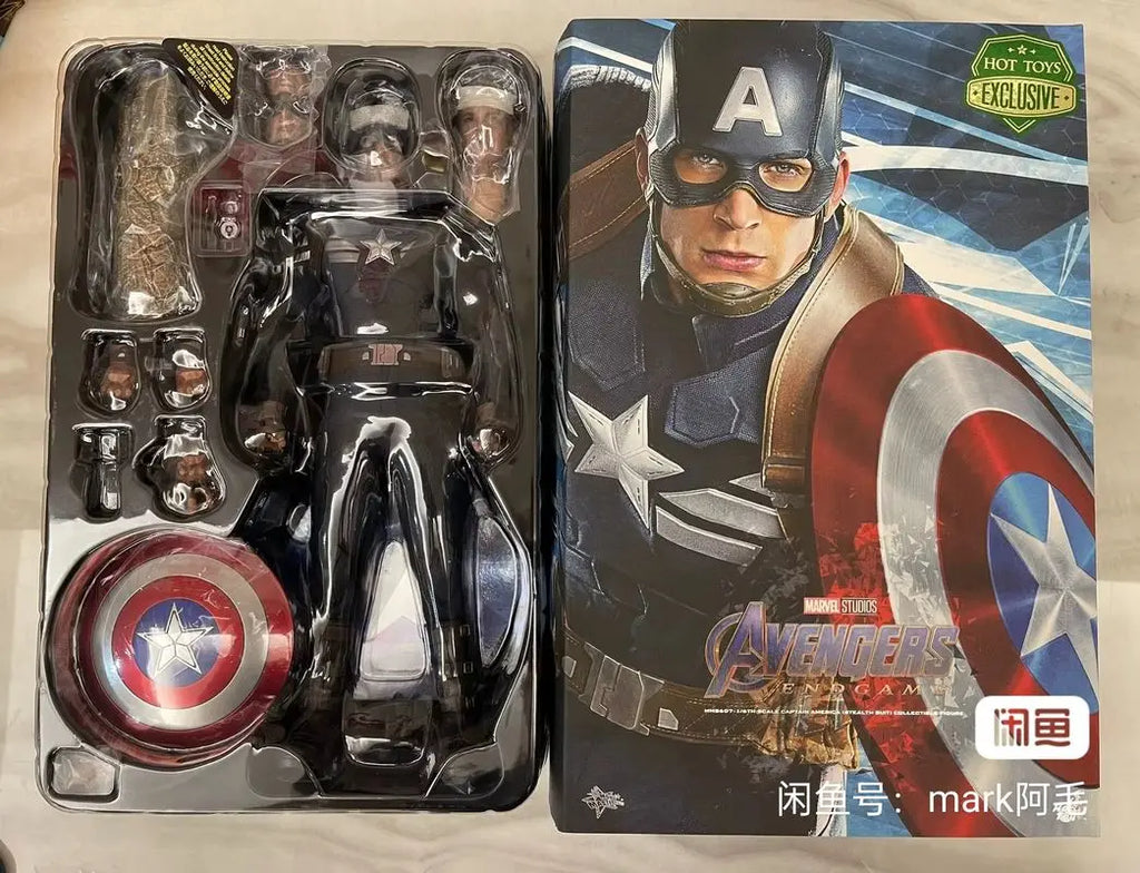 Genuine Marvel Avengers 4 Captain America Undercover Suit Handmade Collection Action Figure Authentic Ht Mms607 Ornament Toy