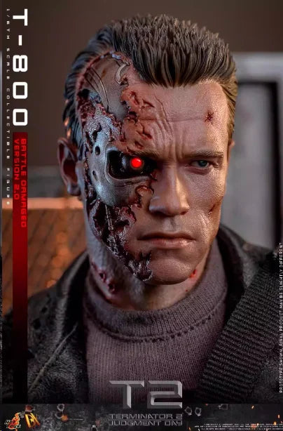 High Quality Hottoys 1/6 Dx46 T-800 Battle Damaged Version 2.0 Action Figure Terminator 2 Judgment Day Collectible Toy In Stock
