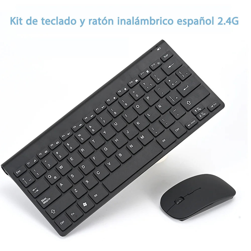 Hot Wireless Spanish Keyboard Mouse For Game PC Player TV Spanish Keyboard and Mouse Set 78Keys Gaming Keyboard Dropshipping