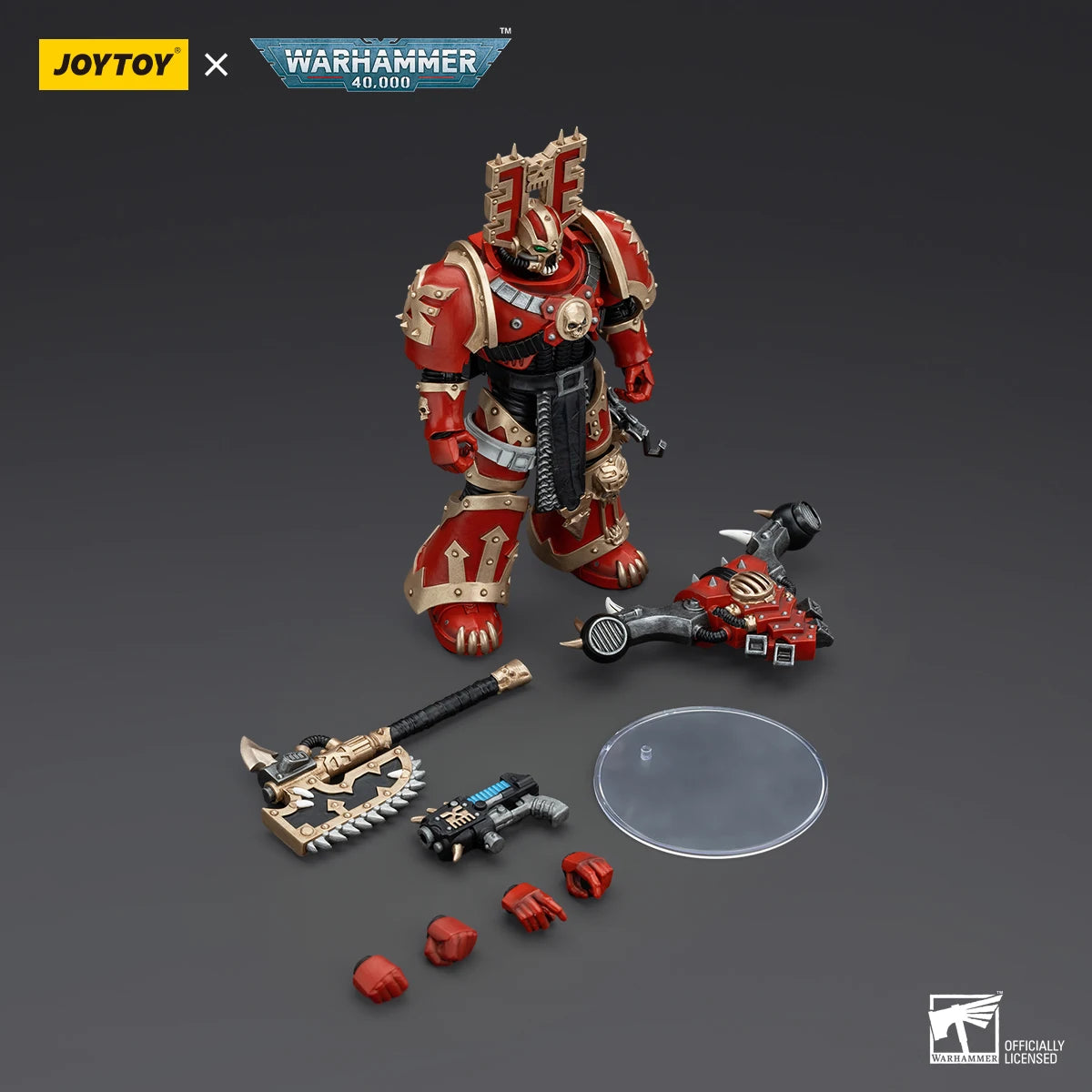 JOYTOY Warhammer 40k World Eaters Khorne Berzerker 4 Action Figures Original Collection Doll Decoration Gift Garage Model