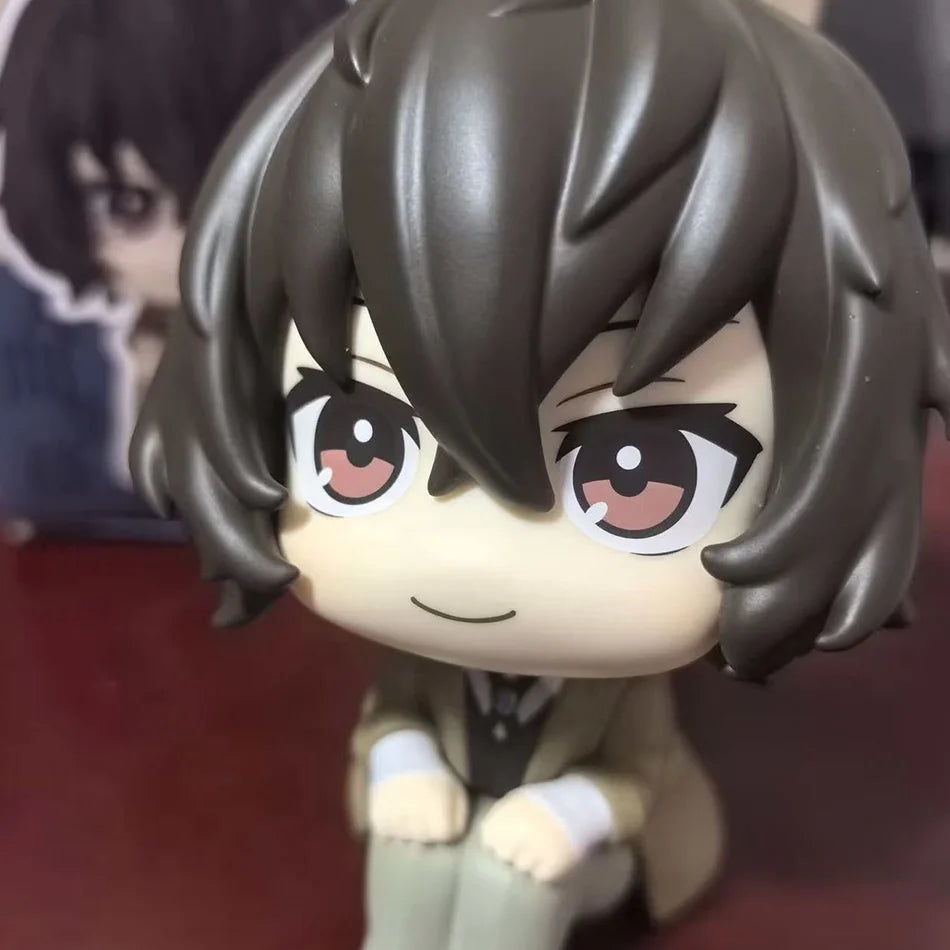 10cm Bungou Stray Dogs Anime Figure Look Up Nakajima Atsushi Action Figure Q Version Dazai Osamu Figurine PVC Collection Toys