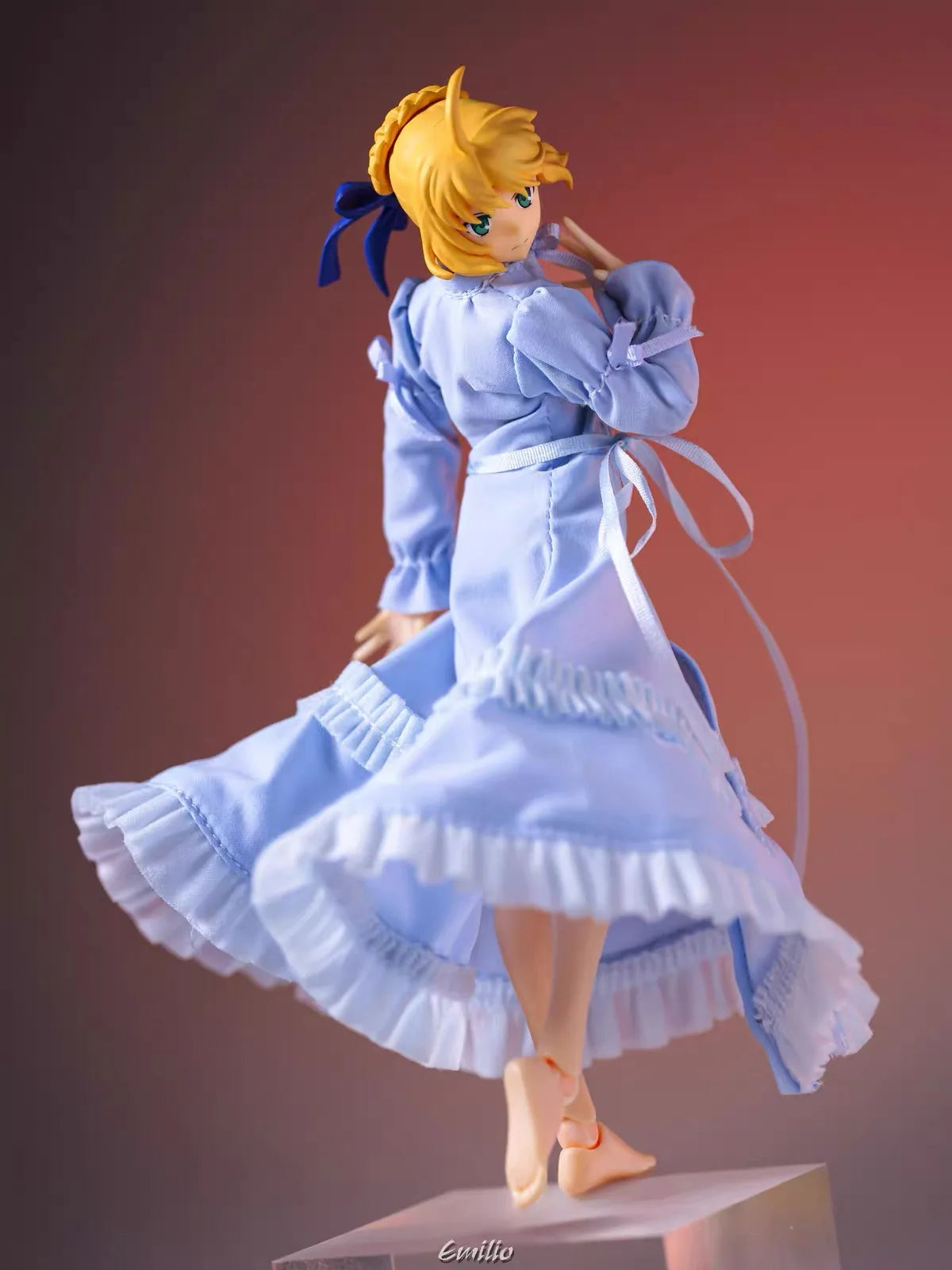 Fate/Stay Night Saber Altria Pendragon Gown Cloth Skirt Adapt 1/12 Figma Blank Body Action Figure Toy Accessories No Figure