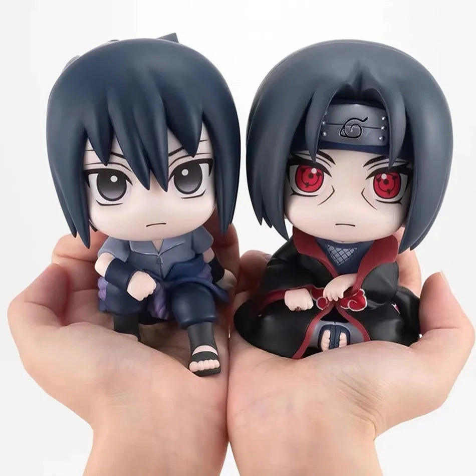 New 10CM Naruto Anime Figure Uzumaki Naruto Kakashi Uchiha Sasuke Itachi Cute Toys Q Figurals Action Figurine Model Model Gift