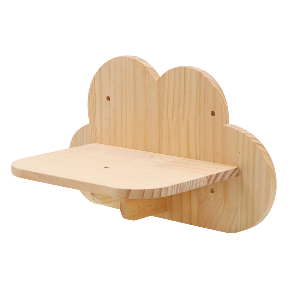 Cat Climbing Shelf Wall Mounted Furniture Cat Bridge and House Wooden Pet Shelves Tree Tower For Sleeping Climbing Cat Perch