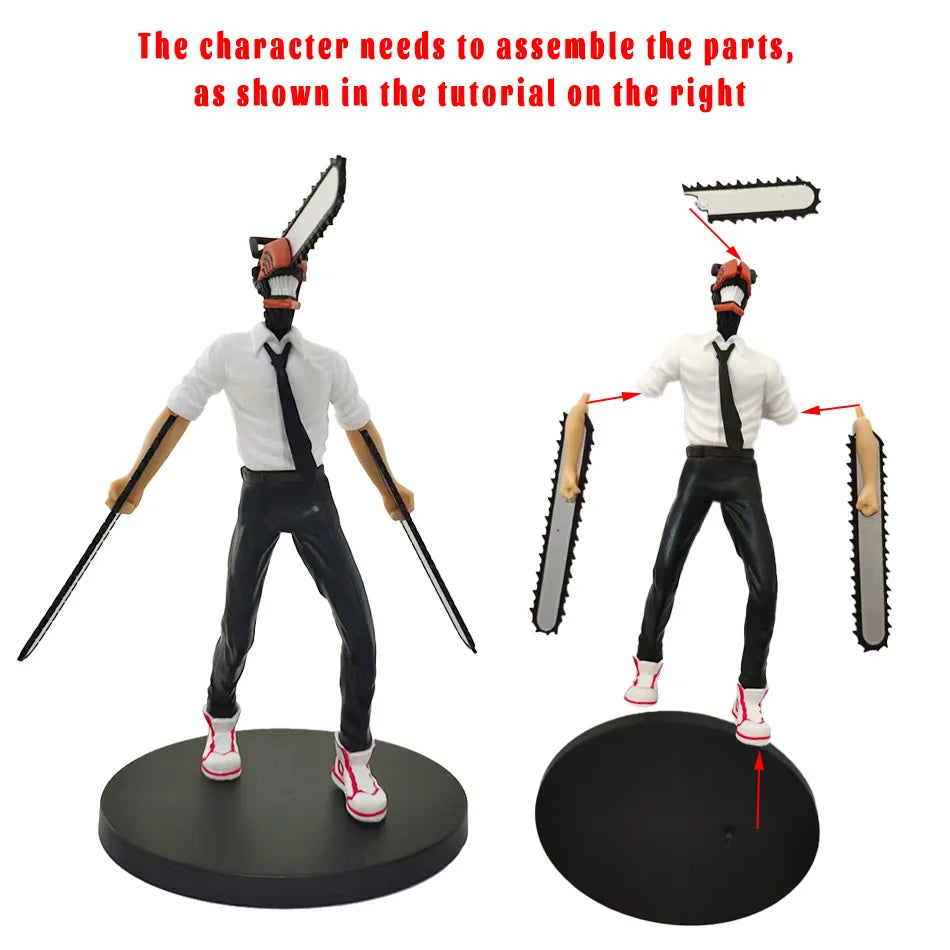 Anime Figure 15-18cm Chainsaw Man Power/Denji Action Figure PVC Noodle Stopper Figurine Adult Collection Model Toy