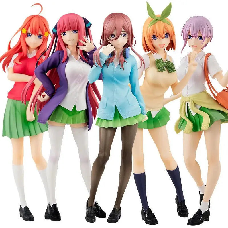 18CM The Quintessential Quintuplets Ichika Nino Miku Yotsuba Itsuki JK Uniform PVC Action Figure Collectible Model Surprise Gift