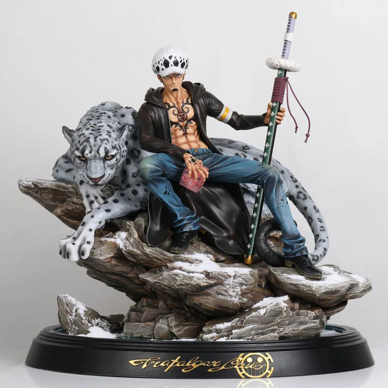 Голям размер Аниме One Piece Trafalgar Law Battle Ver. GK PVC екшън фигурка статуя колекционерски модел детски играчки кукла 30 см
