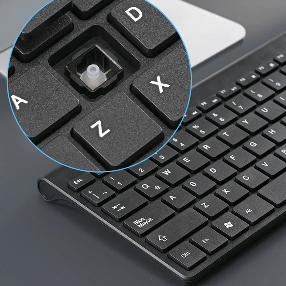 Hot Wireless Spanish Keyboard Mouse For Game PC Player TV Spanish Keyboard and Mouse Set 78Keys Gaming Keyboard Dropshipping