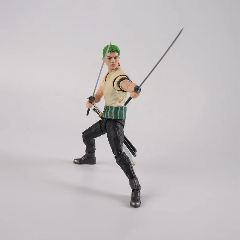 Bandai Original Genuine Figure One Piece Season 1 Model Kit SHF Roronoa Zoro Collection Action Figure Model for Boys Toys Gifts