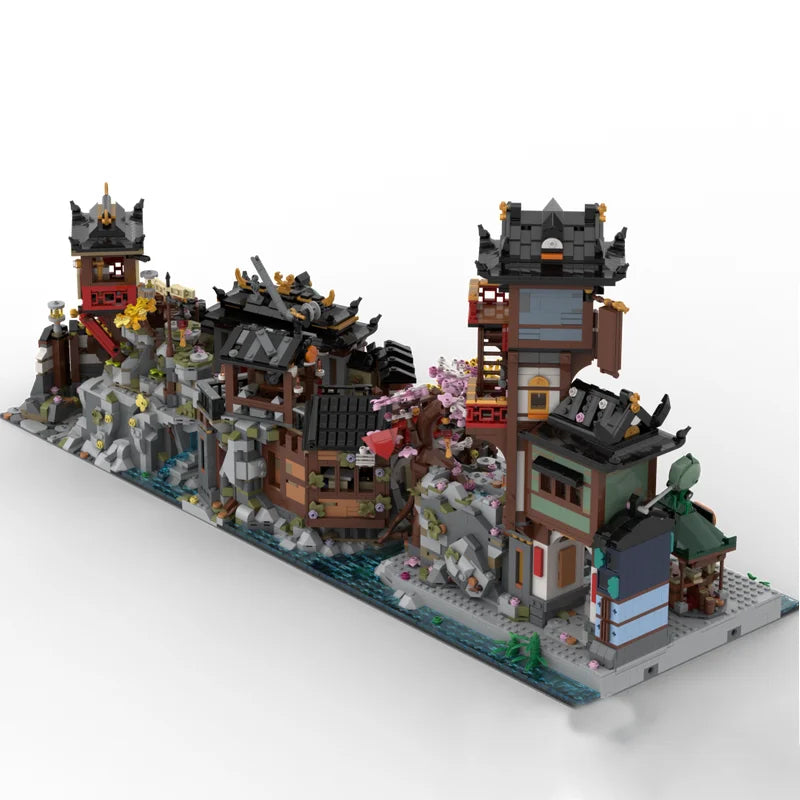 City Building Model Moc Building Blocks Old Town Model Technology Bricks DIY Christmas Assembly Street View Toys Gifts