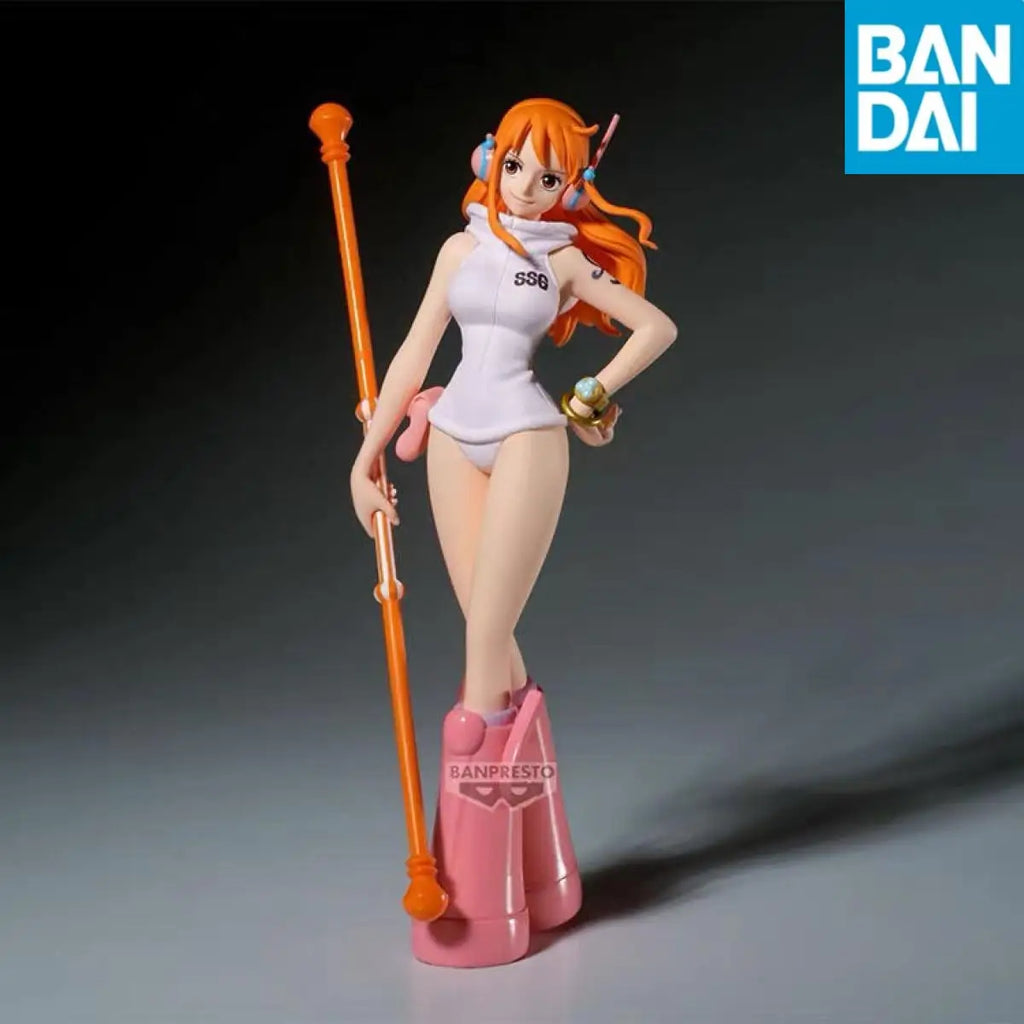 BANDAI Original BANPRESTO Anime ONE PIECE THE Sailing-NAMI-ver.EGGHEAD Figuren Modell Sammlerstück Desktop Ornament Statue Spielzeug
