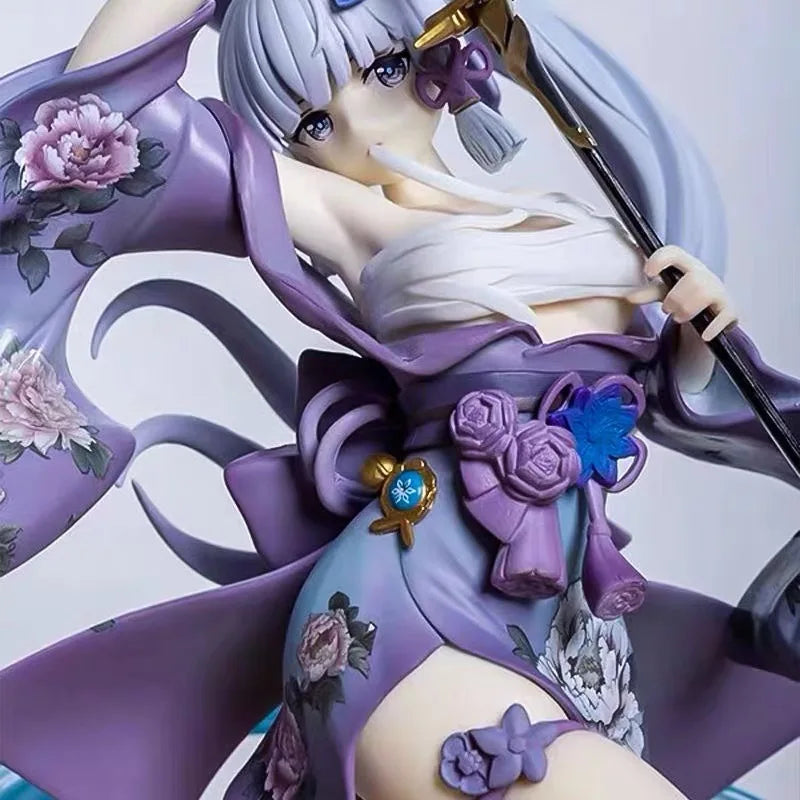 New Genshin Impact Anime Game Peripherals Kamisato Ayaka Princess Egret Pvc Model Anime Game Figure Simulation Gift For Holiday