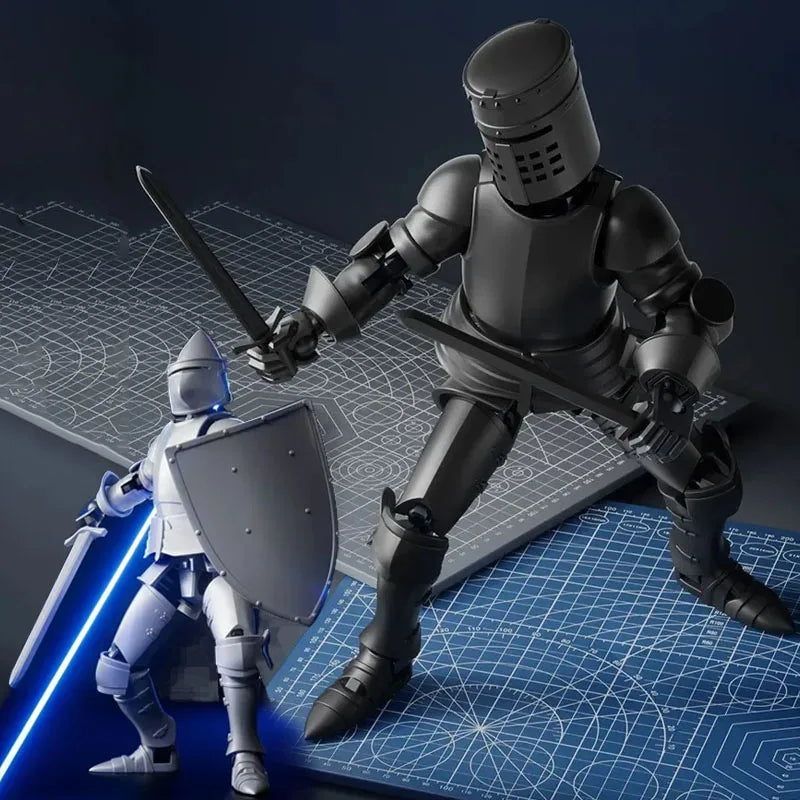 Ritter-Actionfigur Paladin 13 Gelenkiger beweglicher Formwandlungsroboter 3D-gedruckte Schaufensterpuppe Charakter Bausatz Spielzeug Kindergeschenke