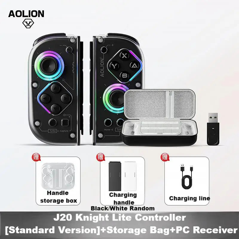 AOLION J20 Hall Joy-Con Gamepad für Nintendo Switch 2/Switch OLED/Switch NFC HD Shake Lite Controller mit Split-Funktion für links und rechts