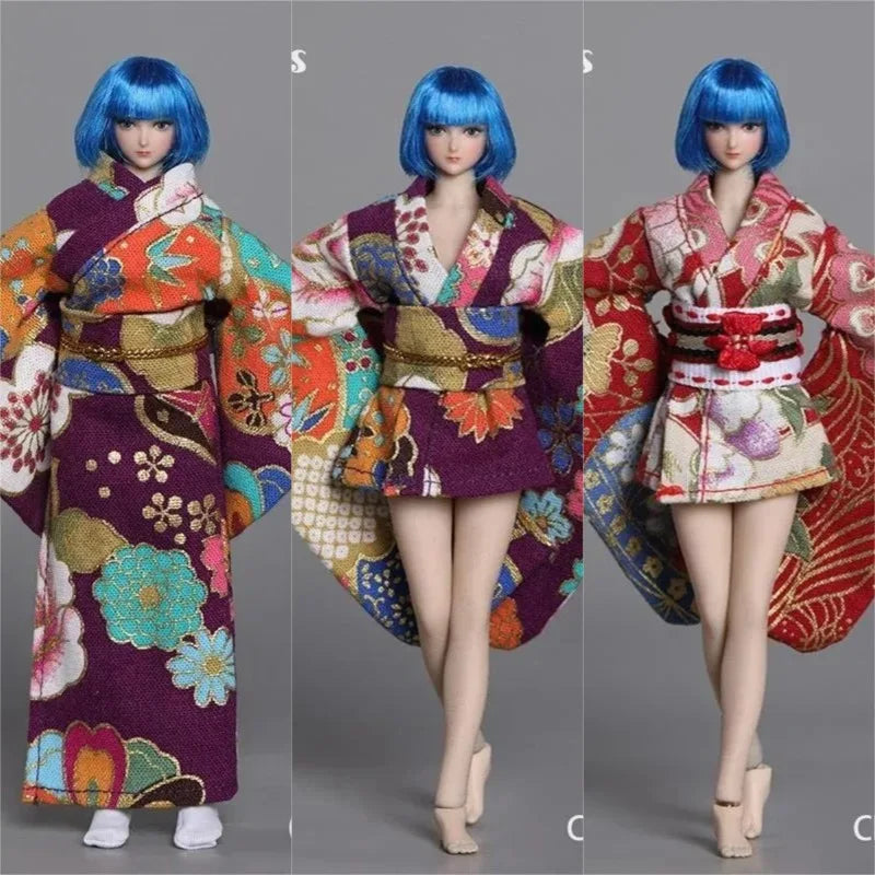 Cdtoys Cd016 1/12 Scale Female Soldiers Kimonos with Belt Suit Clothes Model for 6 Inch TBLeague Body Action Toy Figures