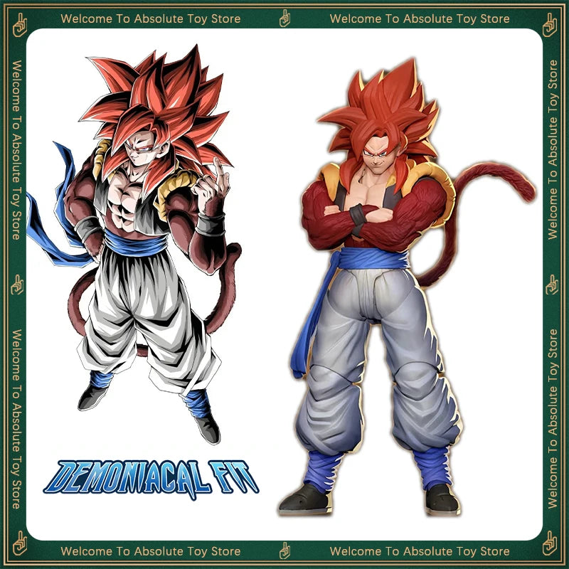 Demoniacal Fit SSJ4 Gogeta Actionfigur Dragon Ball GT 3.0 Figuren Super Saiyajin 4 Gogeta Figur SHF Sammlermodell Spielzeug
