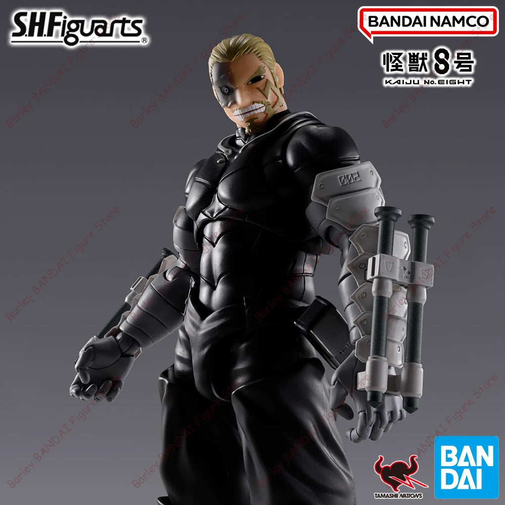 BANDAI In Stock Genuine Kaiju No. 8 S.H.Figuarts Isao Shinomiya Anime Figure Action Figurine Model Toys Holiday Gifts For Kids