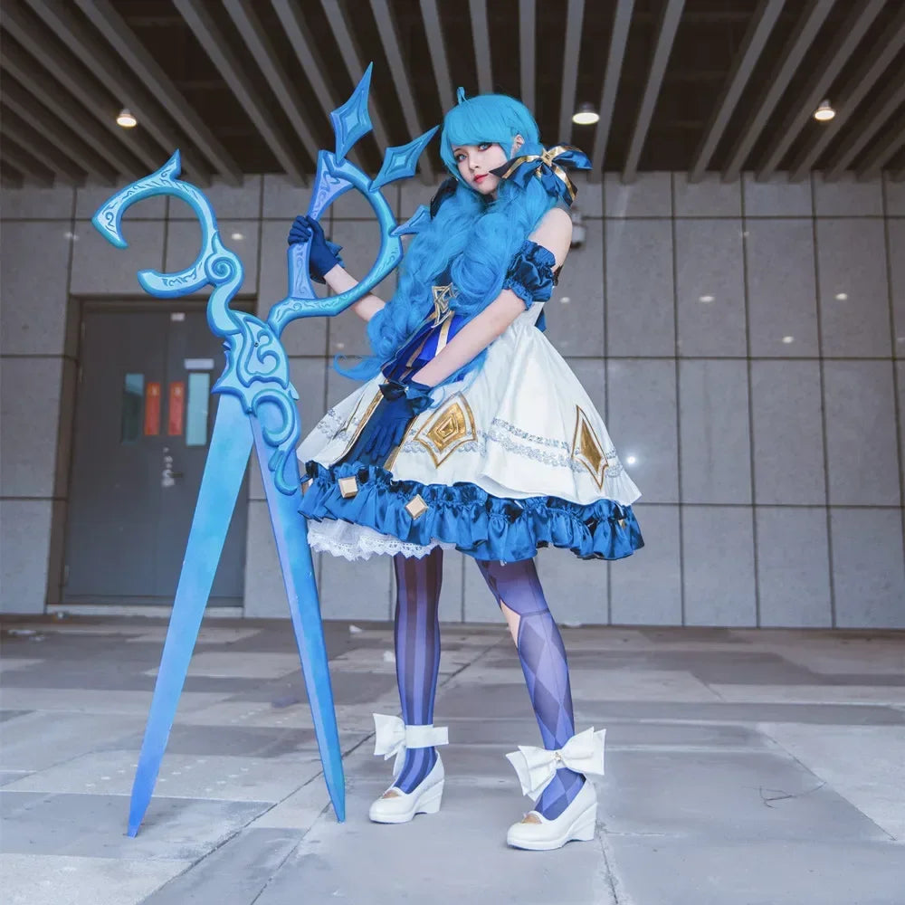 188cm Game LOL Gwen Cosplay Prop Wooden Scissors Replica Accessories Halloween parties and comic exhibitions gift
