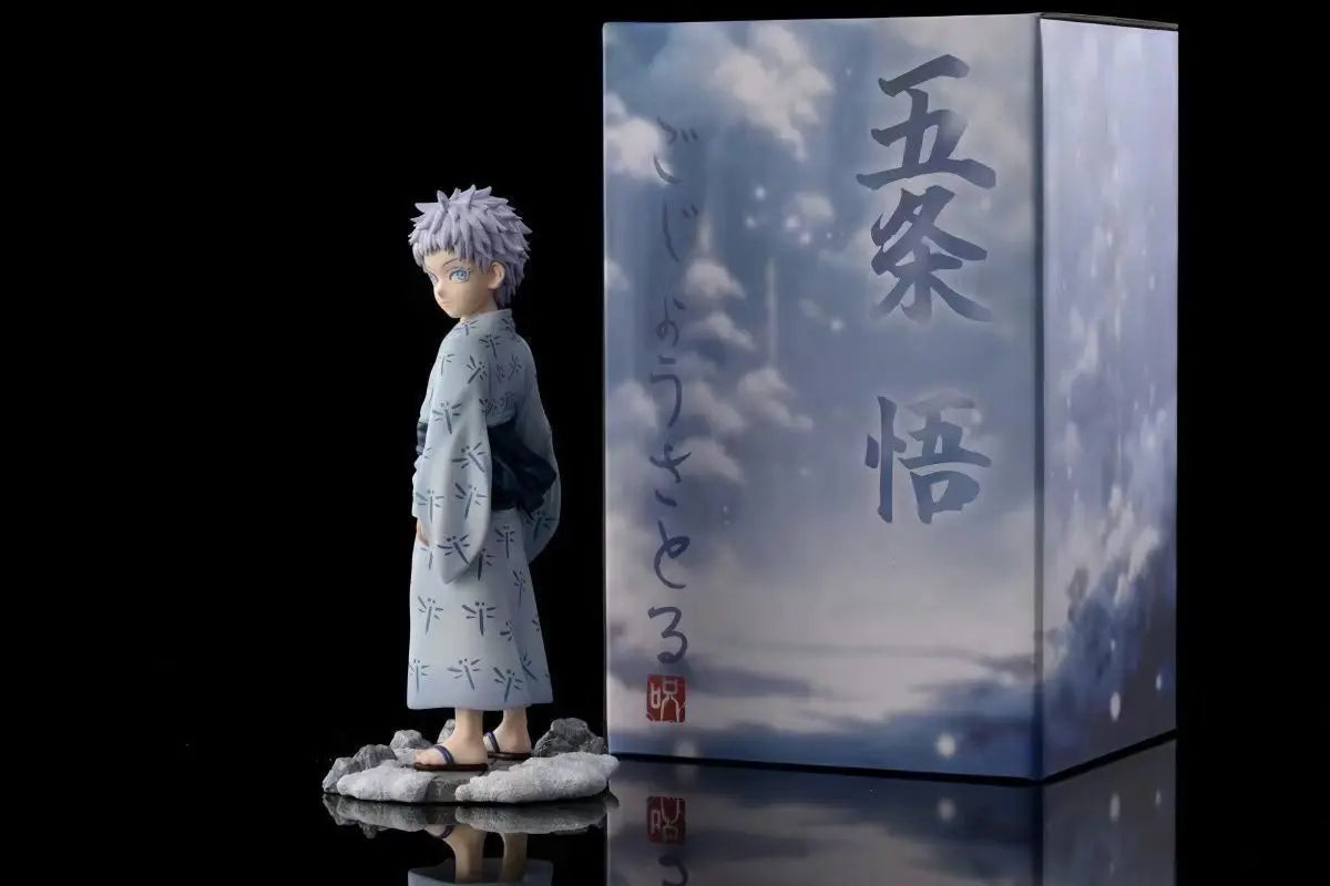 Hot Sale Anime Jujutsu Kaisen Figures Satoru Gojo Childhood  Action Figurine Q Version Pvc Desktop Decoration Toy Christmas Gift