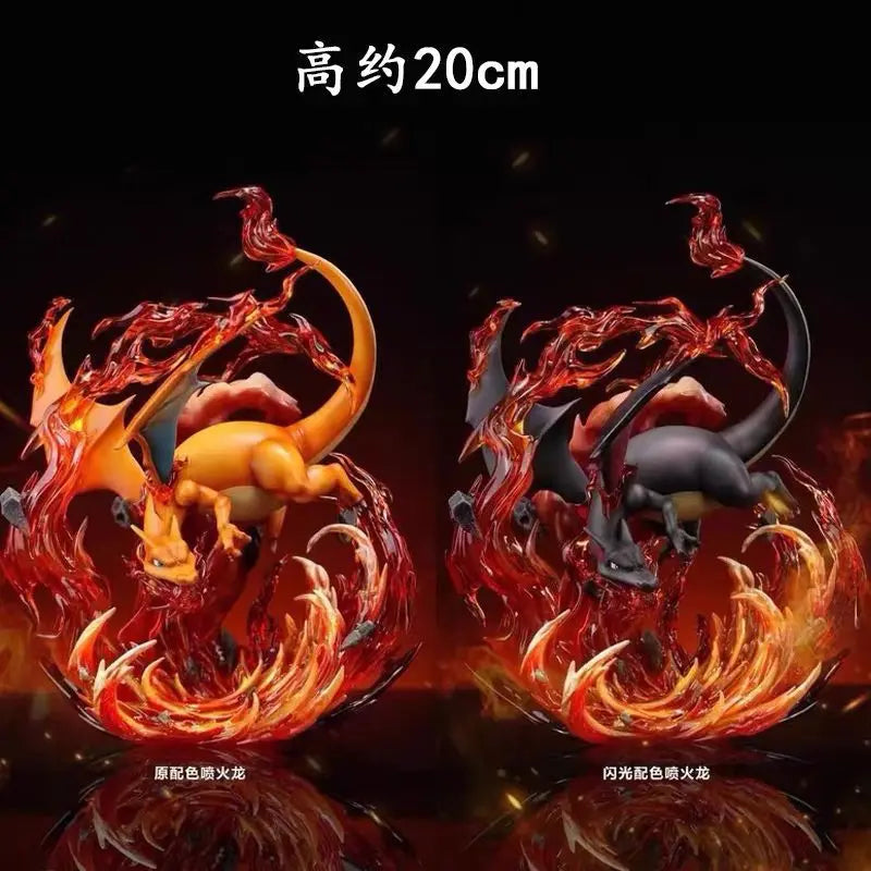 Anime Pokemon Charizard Figuren 21cm Schwarze Charizard Action Statue Sammeln Desktop Dekoration Sammlung Spielzeug Individuelle Geschenke