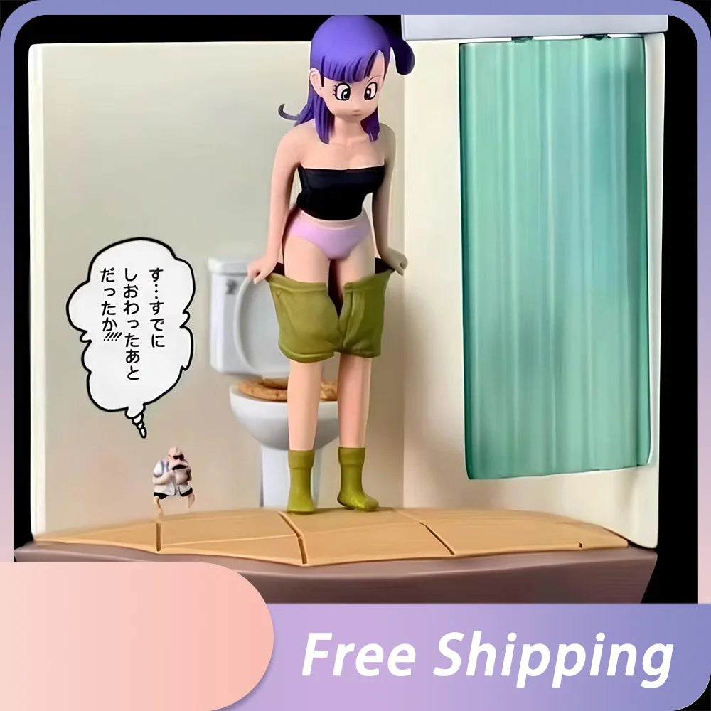 Dragon Ball Anime Figur Bulma Actionfiguren Master Roshi Toilet Peep Statue PVC Modell Puppensammlung Dekor Spielzeug Geburtstagsgeschenke