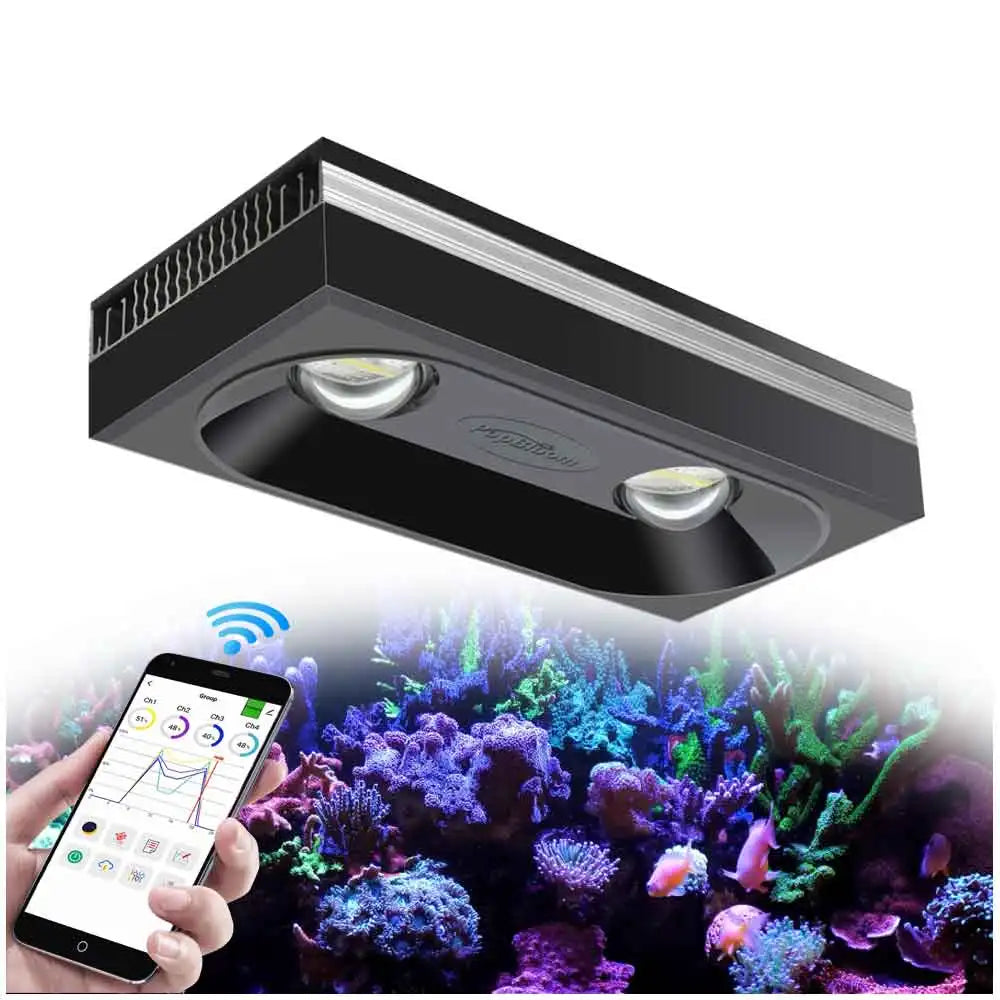 PopBloom RL90/RL180 WiFi Aquarium Light, Lamp for Marine Aquarium, Full Spectrum Aquarium LED Light for Reef Coral SPS/LPS Tank