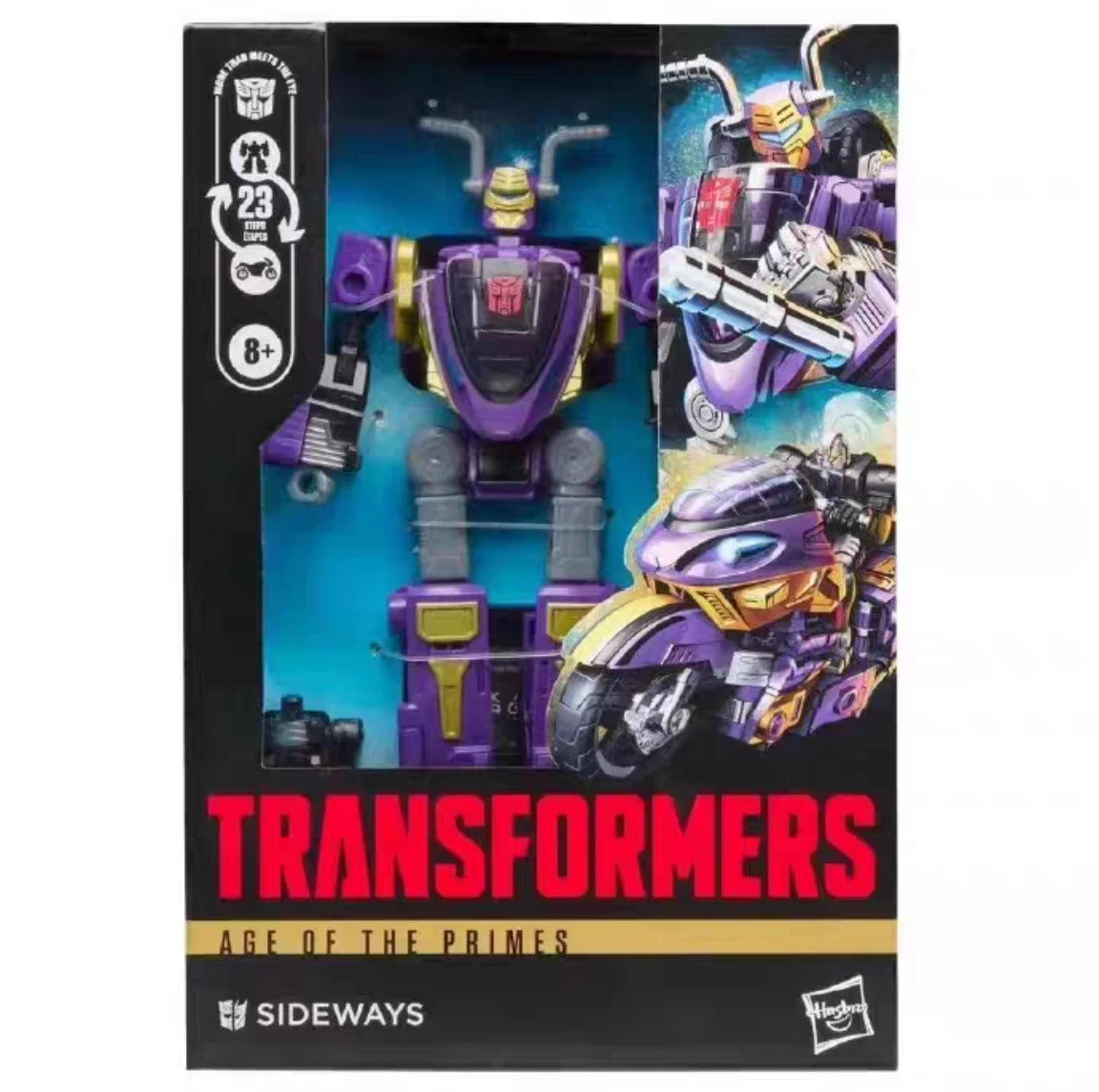【Pre-sale June 2026】New Original Hasbro Transformers Age of The Primes Sideways with 2 Mini-Con Voyager Class Action Figure