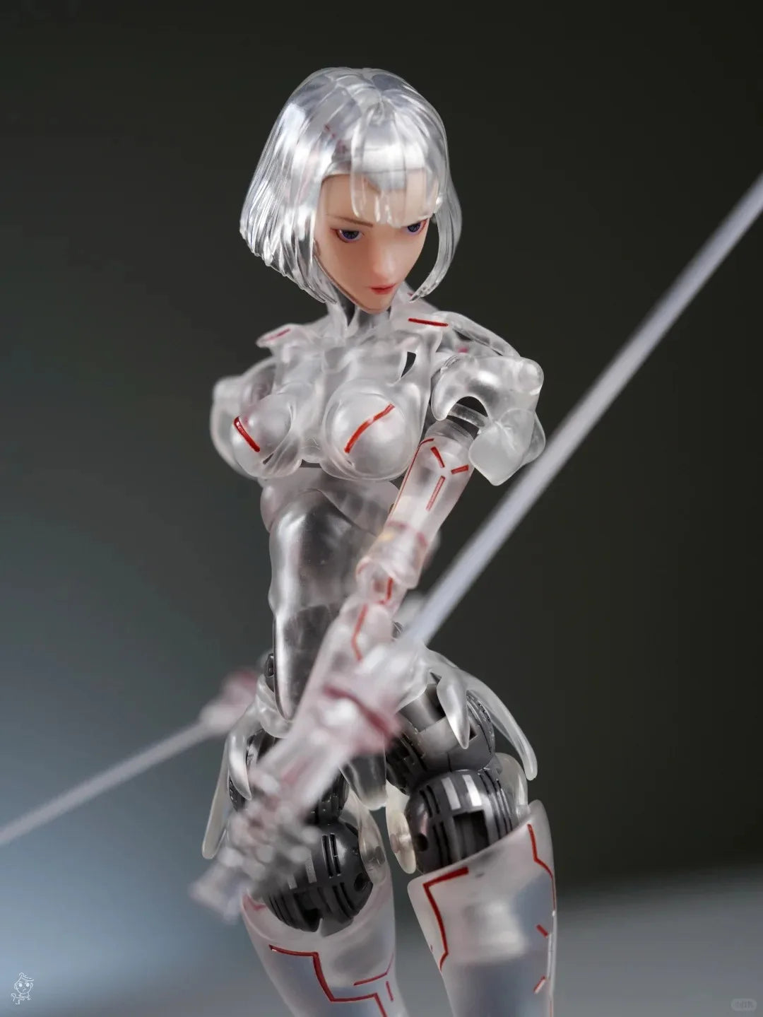 Guke 1/12 Scale Women Soldier Robot Agent C1 Action Figure Model Transparent Skeleton Full Set 6-Inches Collection Toy