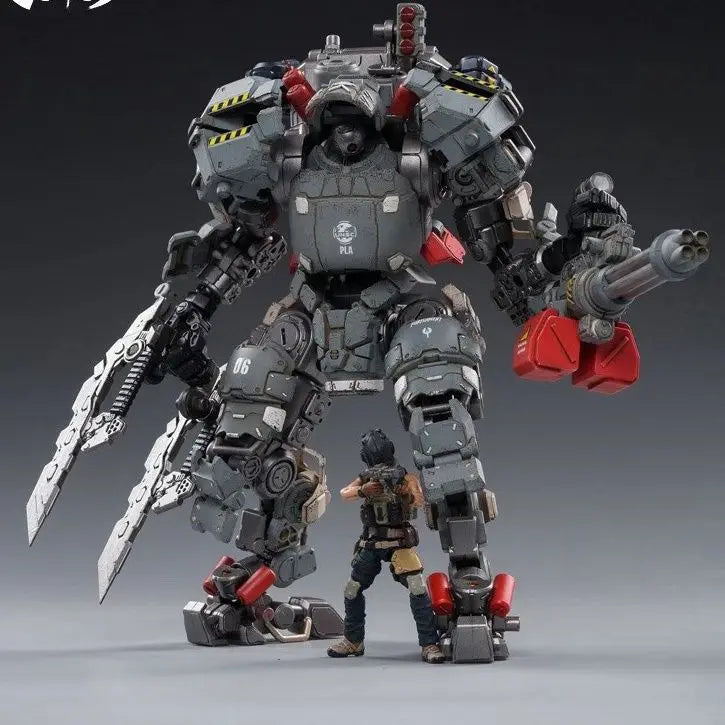 Official Genuine Joytoy Mecha, Steel Bone Robot Toy, Full Articulation Indust Equipped  Military Style Collectible Action Figure