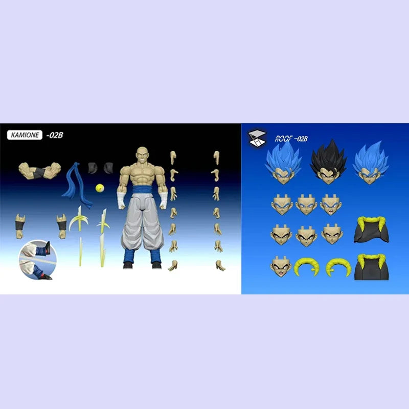 Tonsenarttoys Kamione Dragon Ball Z SHF Super Saiyan Blue Son Goku Vegeta Gogeta Anime Action Figures Models Kids Toys Gifts