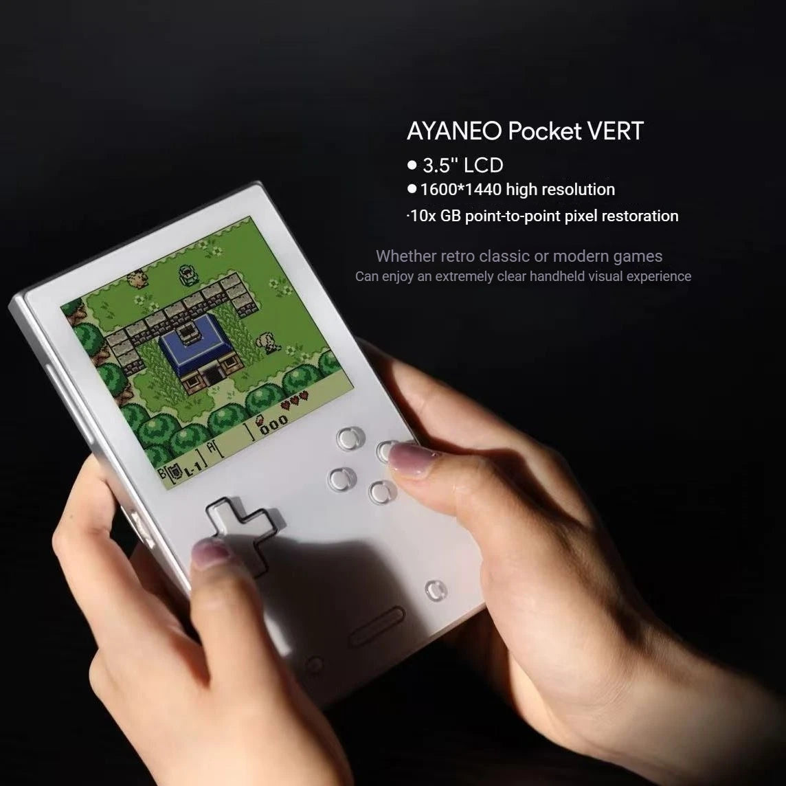 AYANEO Pocket VERT Game Console 3.5Inch 1440*1600 LTPS LCD Screen LTPS LCD 6000mAh Gyroscope WiFi BT Handheld Game Consoles Gift