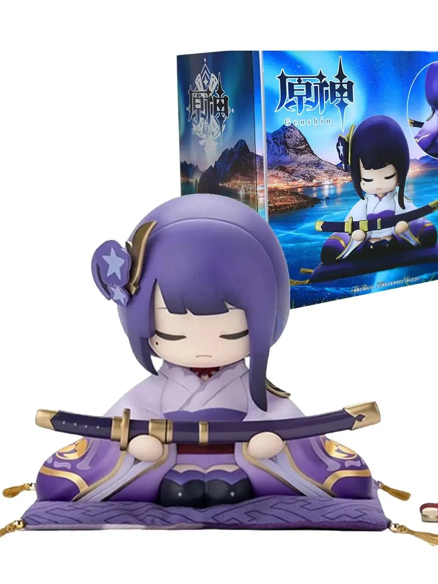 10CM Genshin Impact Beelzebul Xiao Klee Anime Figure Cute Doll Sitting Model PVC Game Series Collection Sculpture Ornament