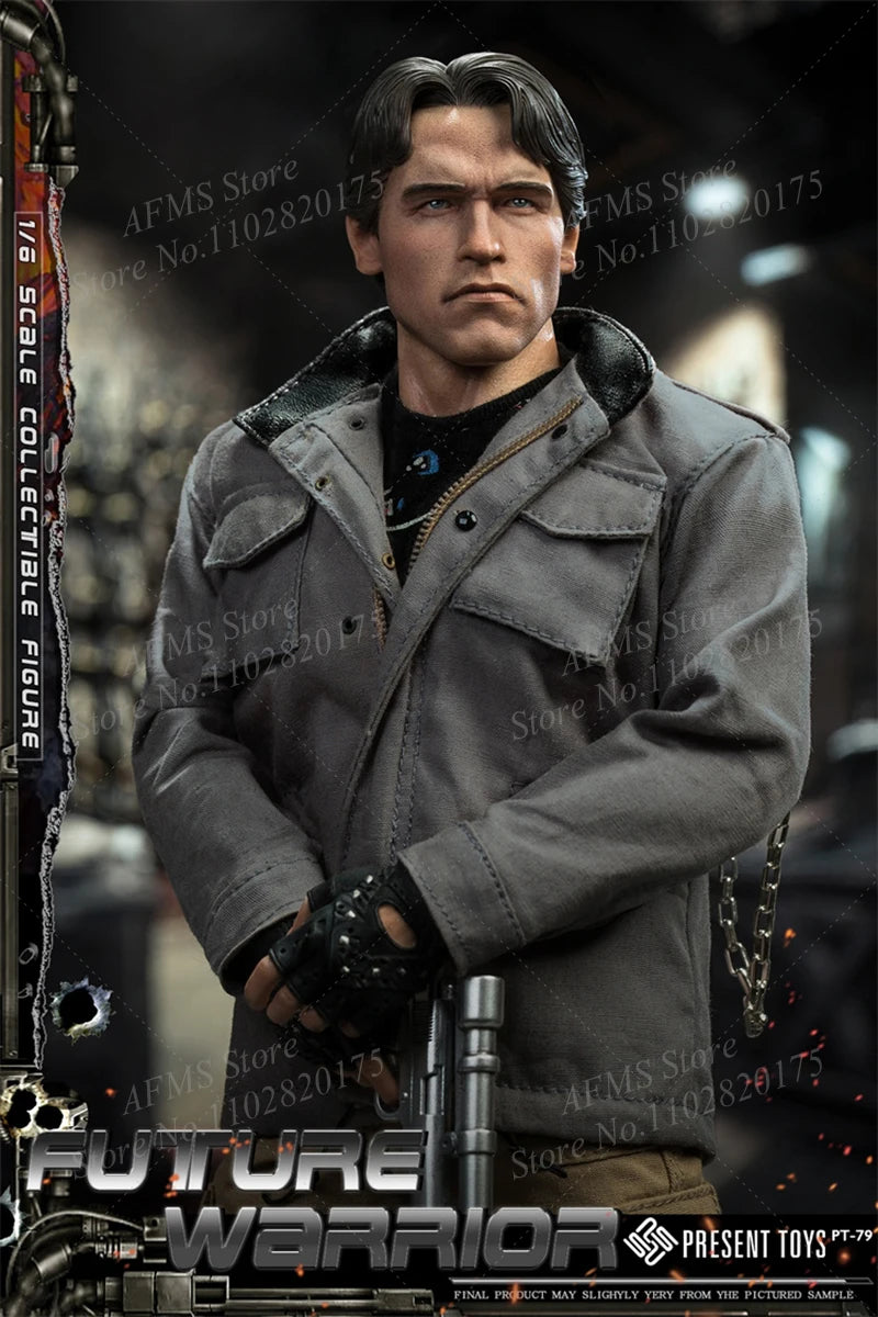 PRESENT TOYS PT-sp79 1/6 Scale Collectible Figure Arnold Schwarzenegger Future Warrior 12Inch Male Soldier Action Figure Body