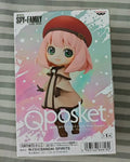 Original BANPRESTO Q Posket SPY×FAMILY CODE: White ANYA FORGER Anime Humanoid Toy Gift Model