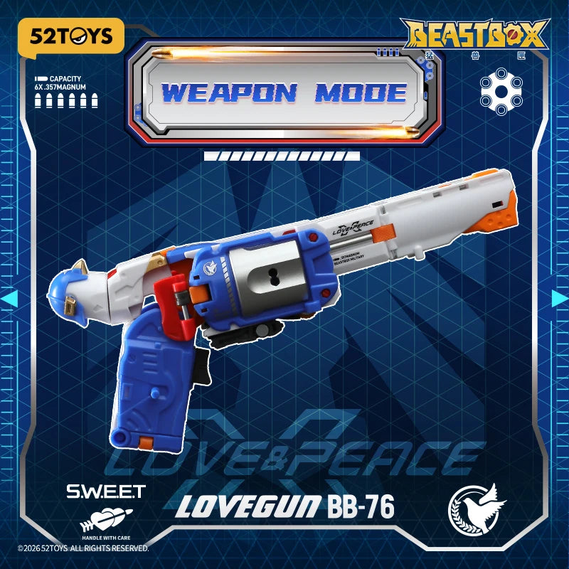 52TOYS BEASTBOX BB-76 LOVEGUN Deformation Dove Toys Action Figure, Collectible Converting Toys
