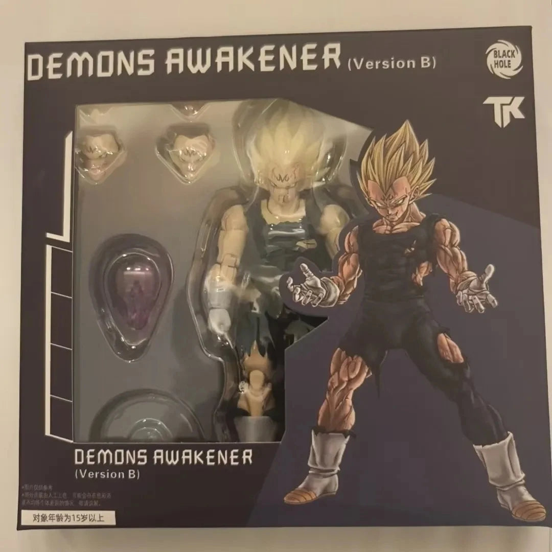 Hot Dragon Ball Super Saiyan Z Shf Ssj Majin Vegeta Black Hole & Tk Full Power Battle Damage Anime Action Toy Figure Model Gifts