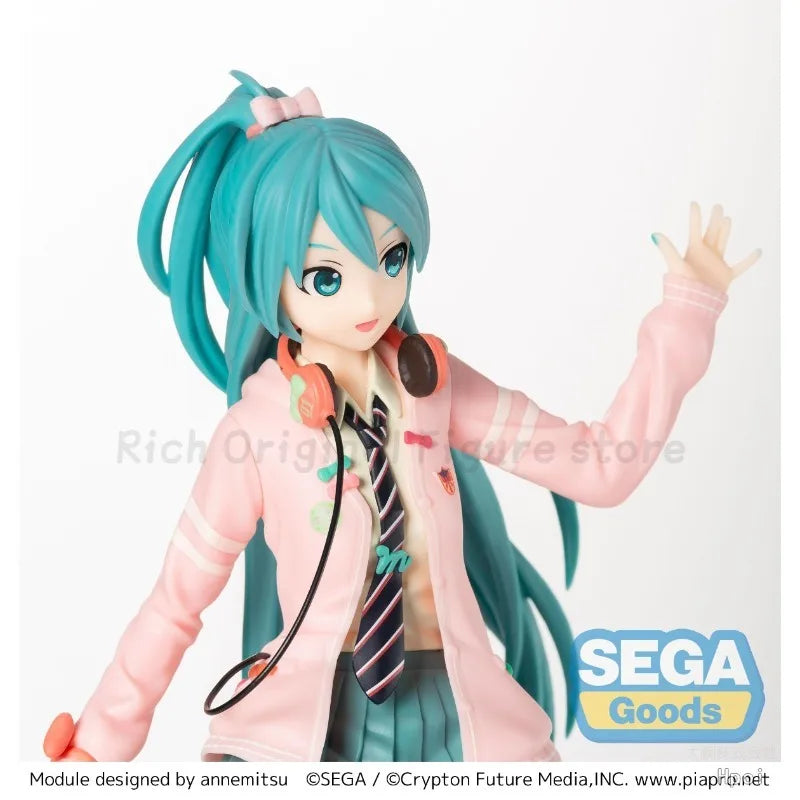 【In Stock】Original SEGA SPM -Project DIVA- Arcade Future Tone Hatsune Miku Ribbon Girl Anime Figure Model Toys