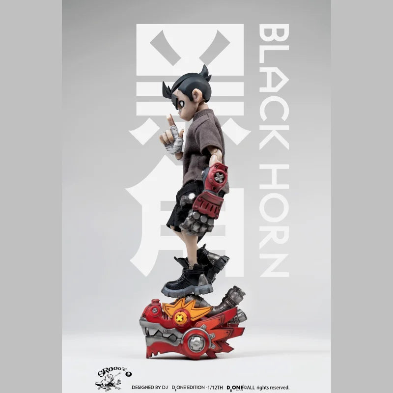 Spot D_one Black Horn Dragon Limited 1/12 Movable Doll Trendy Handmade Ornament Gift Movable Doll Desktop Decoration