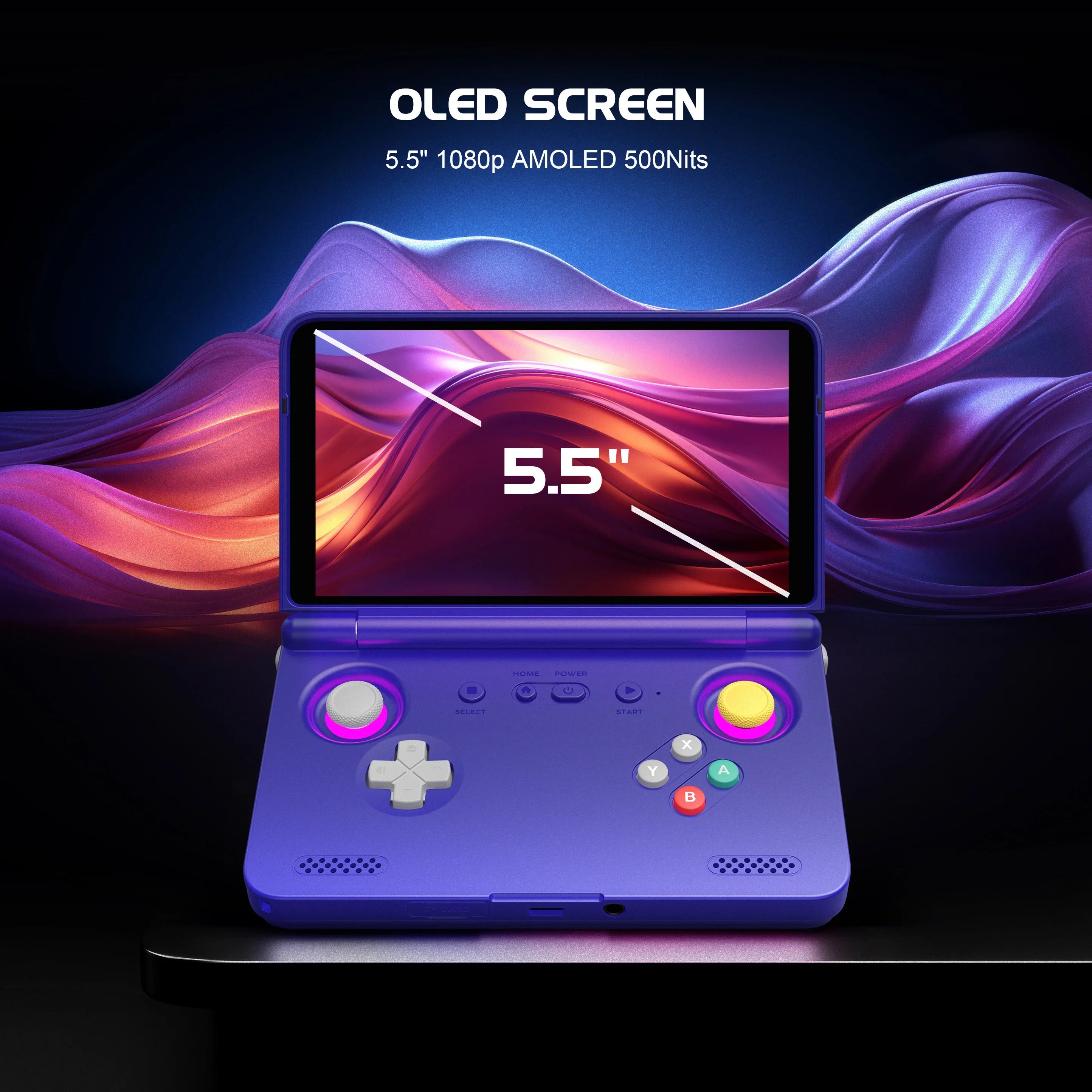 Retroid Pocket Flip2 Tragbarer Retro-Videospiel-Player 5,5'' AMOLED